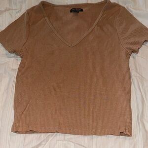 Brown crop top like new worn once